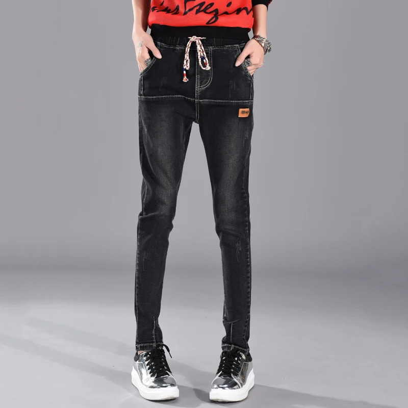 2017 new Plust Size Jeans Womens High Waist Elastic Skinny