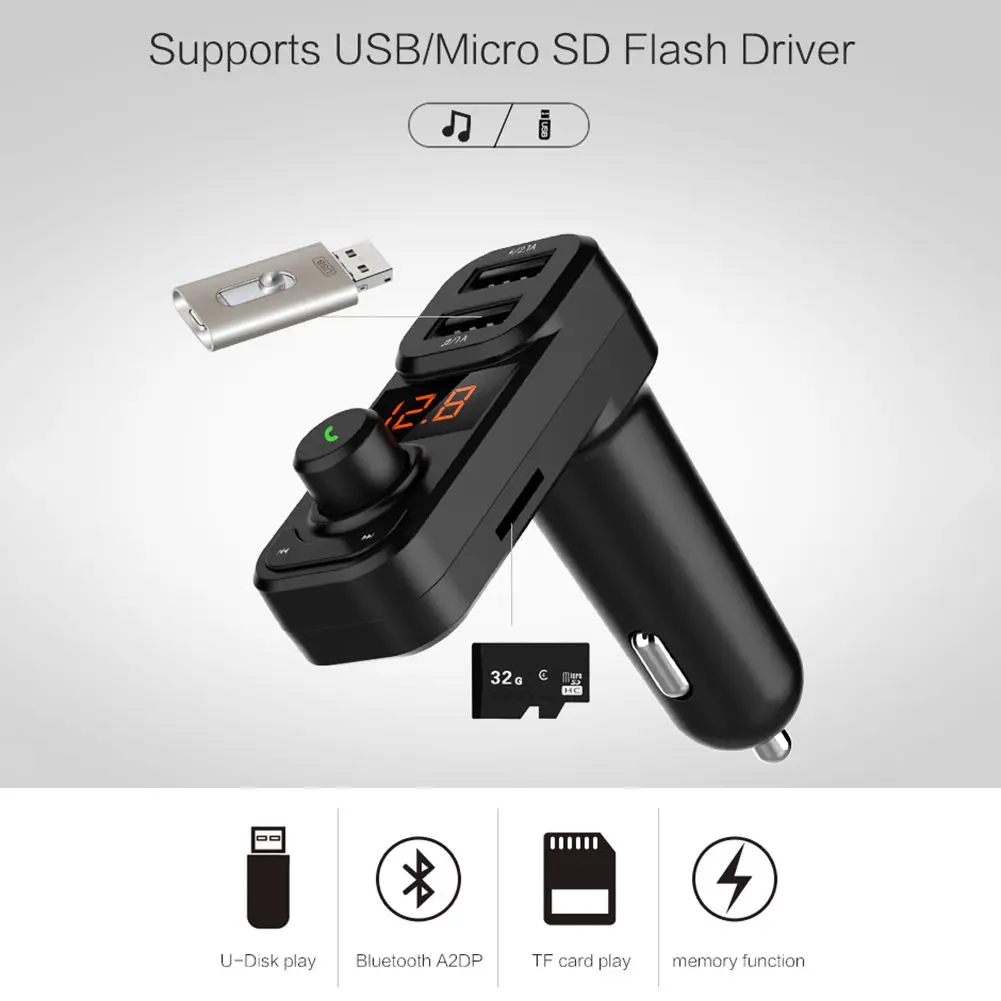 BT53 Автомобильный MP3 плеер с функцией громкой связи портативный Bluetooth