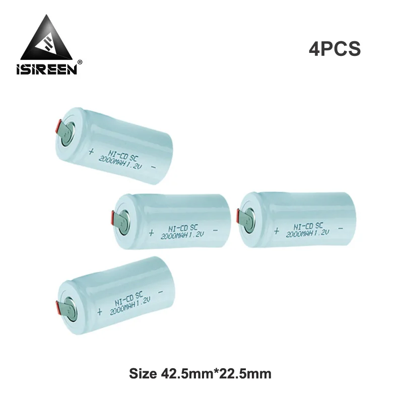 

Rechargeable Battery Cells 1.2V 2000mAh SC Ni-CD DIY Battery Packs Subc Ni CD Accumulator Electric Blood Glucose Meters