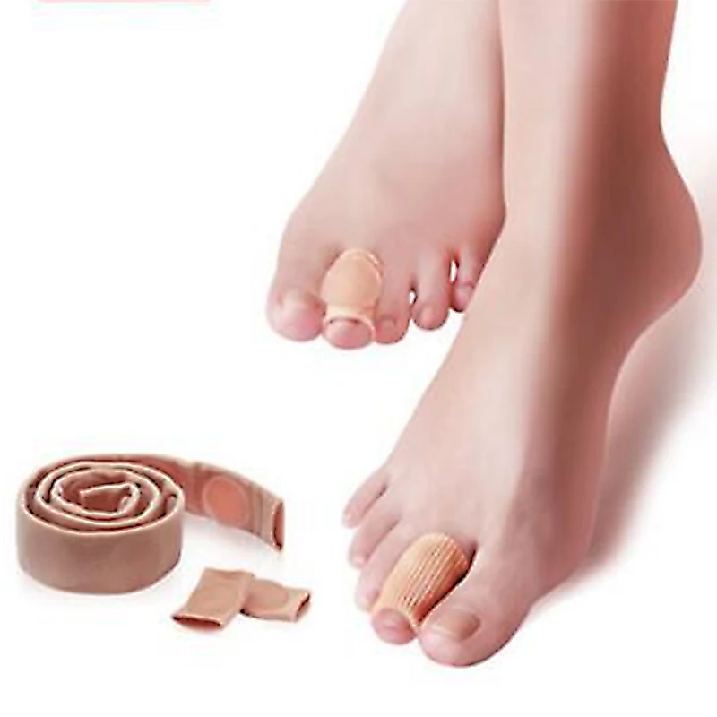 Toe Protector Corrector Fabric Gel Silicone Tube Bunion Toes Fingers