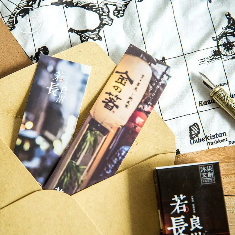 30 Pcs/Set Creative Japanese Style Paper Bookmark Cartoon Book Holder Message Card Stationery Christmas Gift