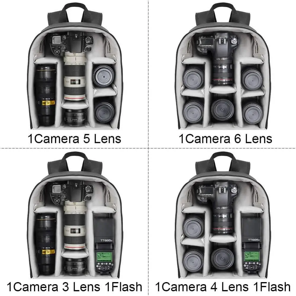 Сумка для фотоаппарата DSLR s образный Рюкзак цифровой камеры Nikon D3500 D3400 D5600 D5500 Canon EOS