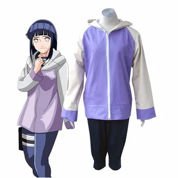 

Anime Naruto Hinata Hyuga 2nd Generation Cosplay Costume Women Purple Sportswear Hoodie Sweatshirts Pants Halloween Costume Wig