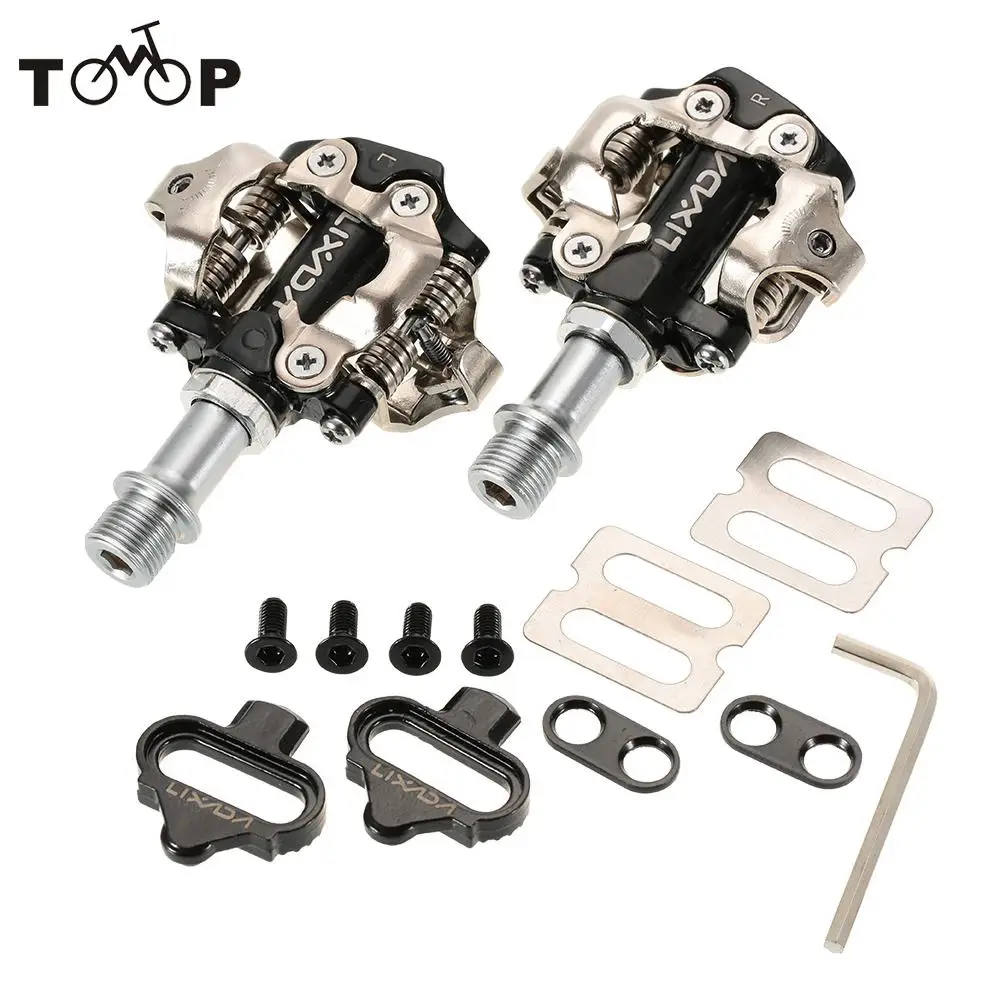 

Lixada Cycling Clipless Pedals Aluminum Alloy SPD CR-MO Pedals MTB Mountain Bike Self-locking Pedals Bicycle Accessories