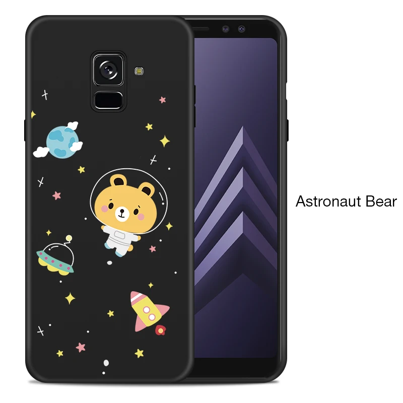 Astronaut Bear ASINA чехол с героями мультфильмов для samsung Galaxy A8 чехол силиконовый ударопрочный для Galaxy A8 Plus чехол Funda Bumper Coque - Цвет: Astronaut Bear