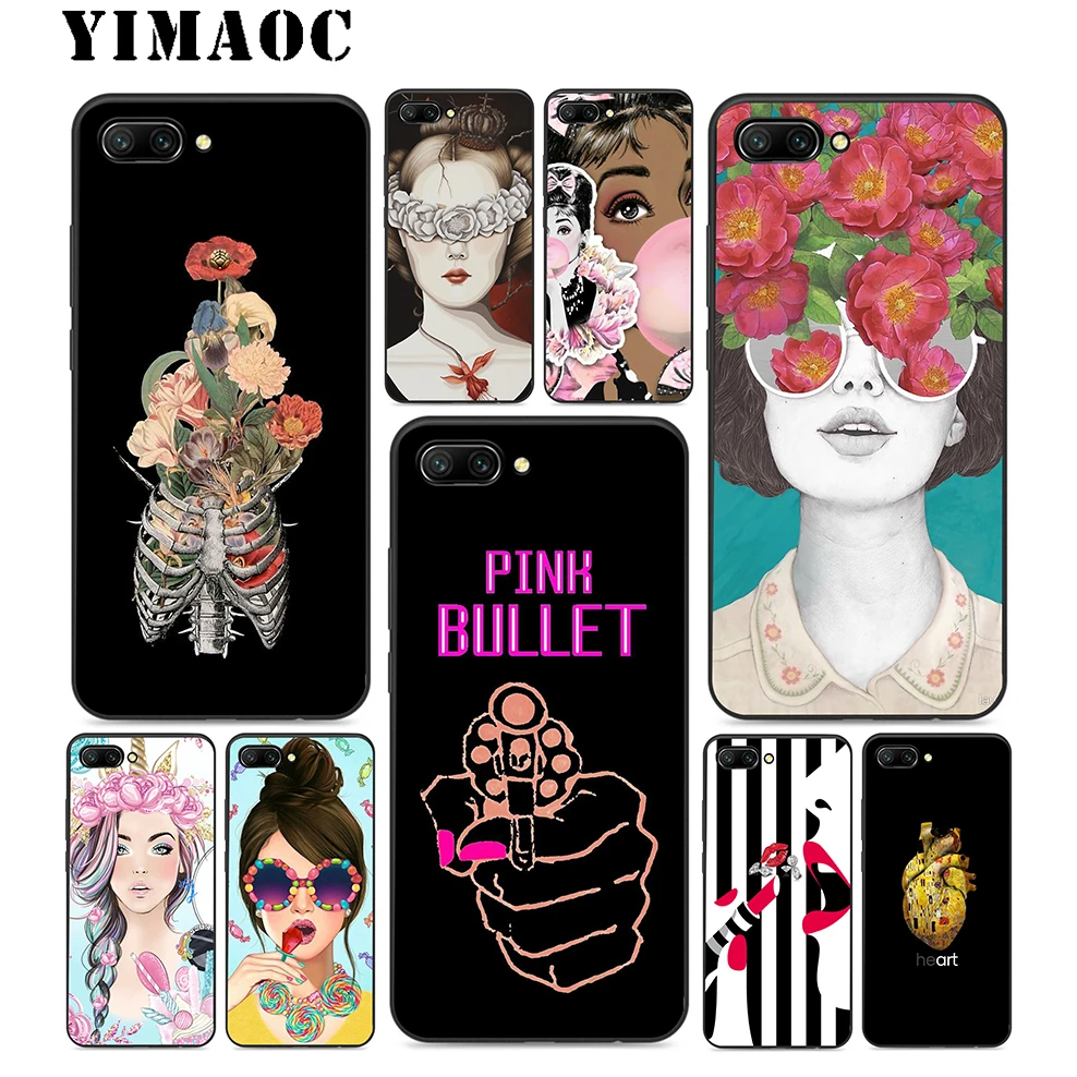 YIMAOC девушка Vogue Роза макияж силиконовый чехол для huawei Honor mate 10 P20 P10 P9 P8 P Smart Y6 6A 7A 7X 7C