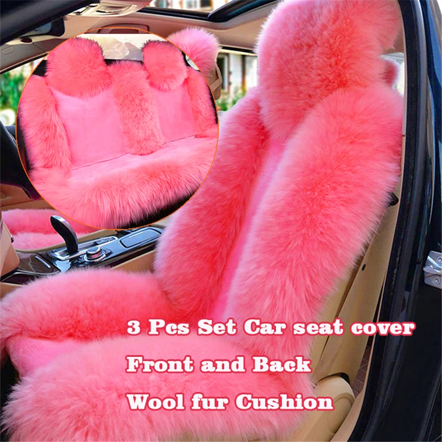 

Genuine Sheepskin Universal Car Seat Cushion Car (front+back) Seat Covers