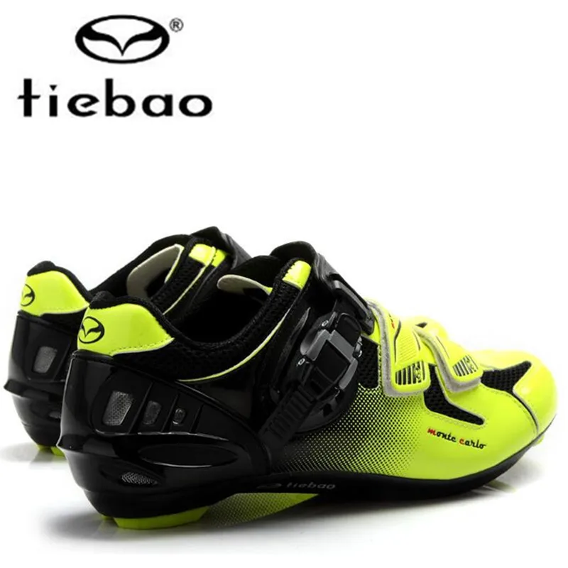 Tiebao zapatos de ciclismo de carretera añadir juego de pedal zapatillas de deporte para hombre bicicleta ligera bicicleta de carretera profesional zapatos de ciclo giratorio