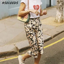Summer Beach Vintage Elastic High Waist Skirt Leoprad Floral Print Skirts Womens Wild Things New Korean Fashion
