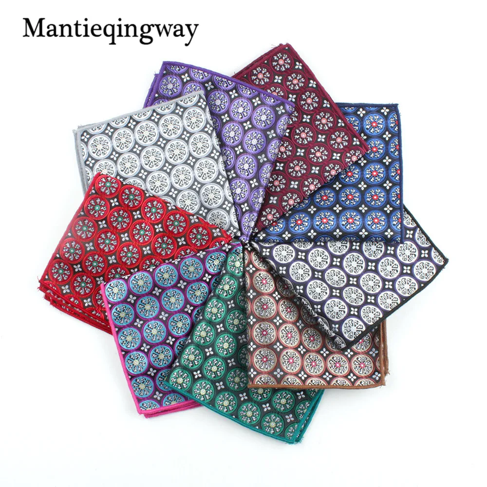 Mantieqingway полиэстер Silk Pocket Square для Для мужчин свадьба Bussiness платок Для Мужчин's Бизнес карман Полотенца Повседневное платки