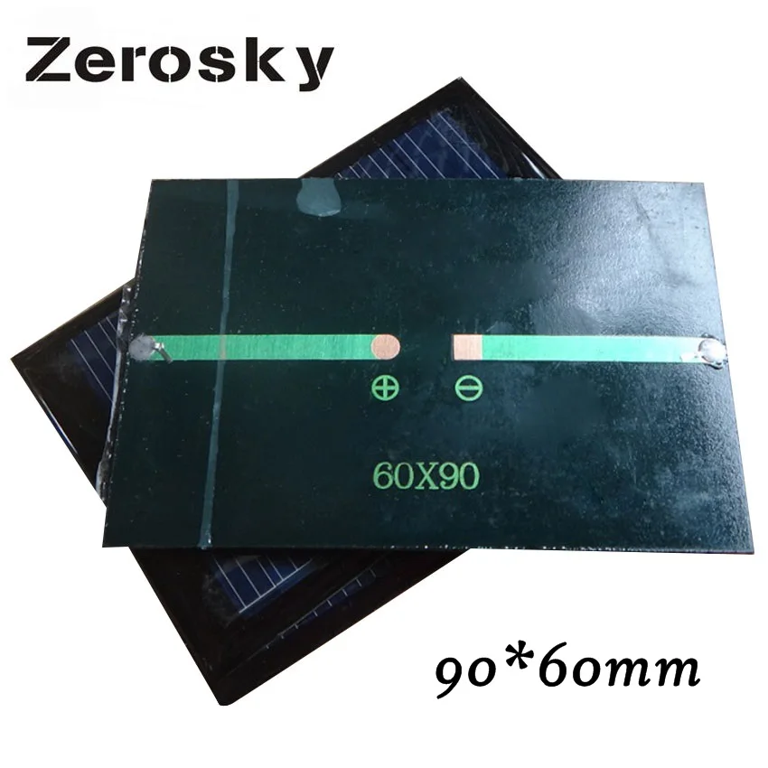 

Zerosky Solar Panel 0.6W 6V Mini Solar System DIY For Battery Cell Phone Chargers Portable Solar Cell High Quality