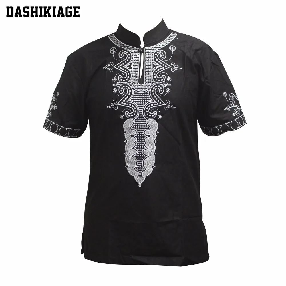 Dashikiage Африканский 4 цвета хлопок Dashiki вышитые традиционные рубашки унисекс в нигерийском стиле местный Анкара Топ