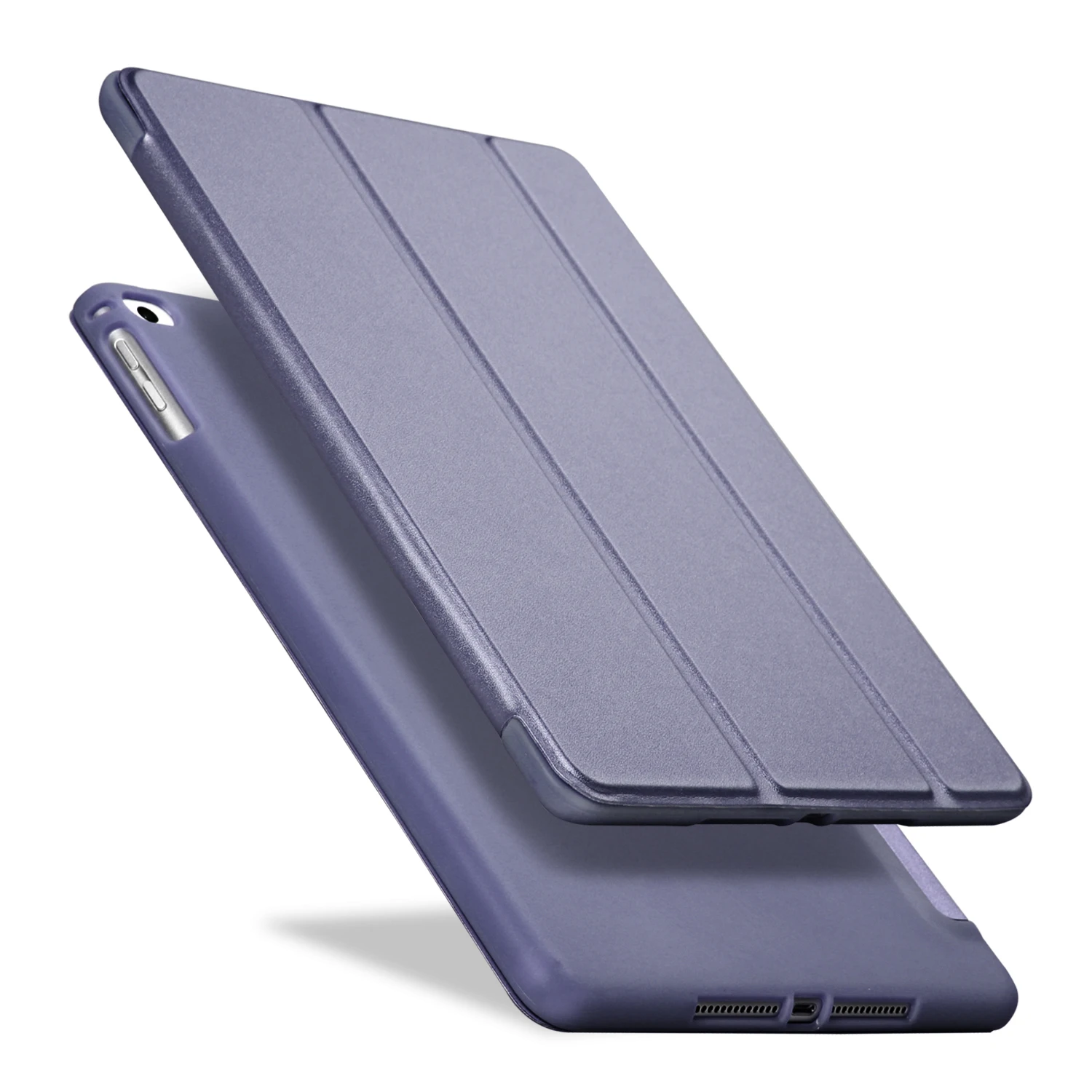 PFHEU Чехол для iPad 9,7 / A1822 A1893 силиконовый мягкий чехол из искусственной кожи для iPad Air 1/Air 2 - Цвет: Dark blue