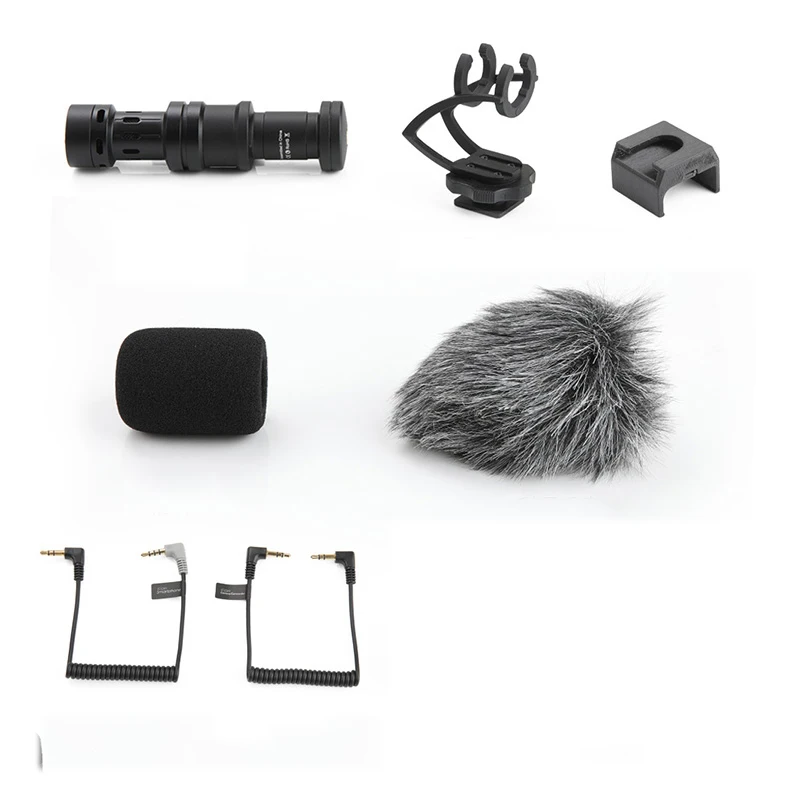  For DJI OSMO Mobile 2 Accessories Cardioid Directional Condenser Video Microphones + Mount DSLR Cam