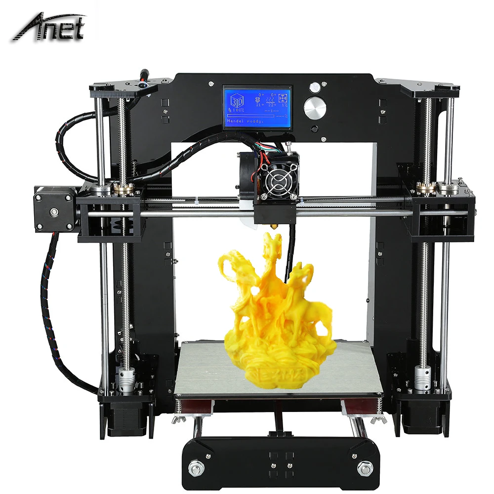 High quality Anet A6 3D Printer Precision Reprap Prusa i3 DIY LCD12864 Wth 1Rolls Filaments + 8G SD Card Video + Tools