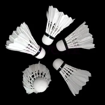 

12X Training Sports White Goose Feather Birdies Ball Game Shuttlecocks Badminton