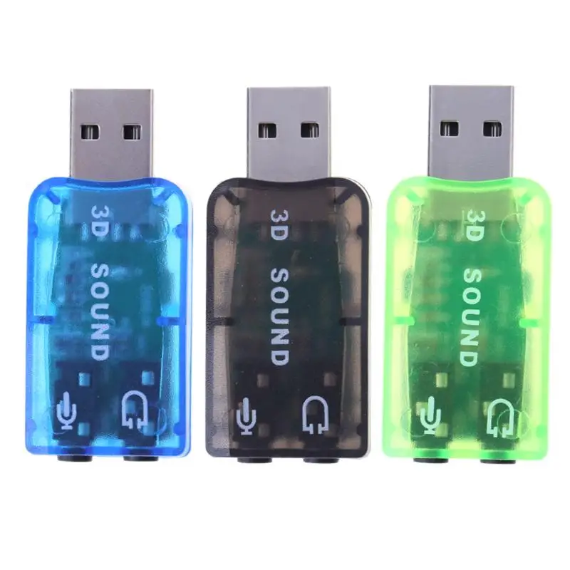 USB Port PC External 5 1 Channels Audio Card with 3 5mm Earphone Microphone Jack font