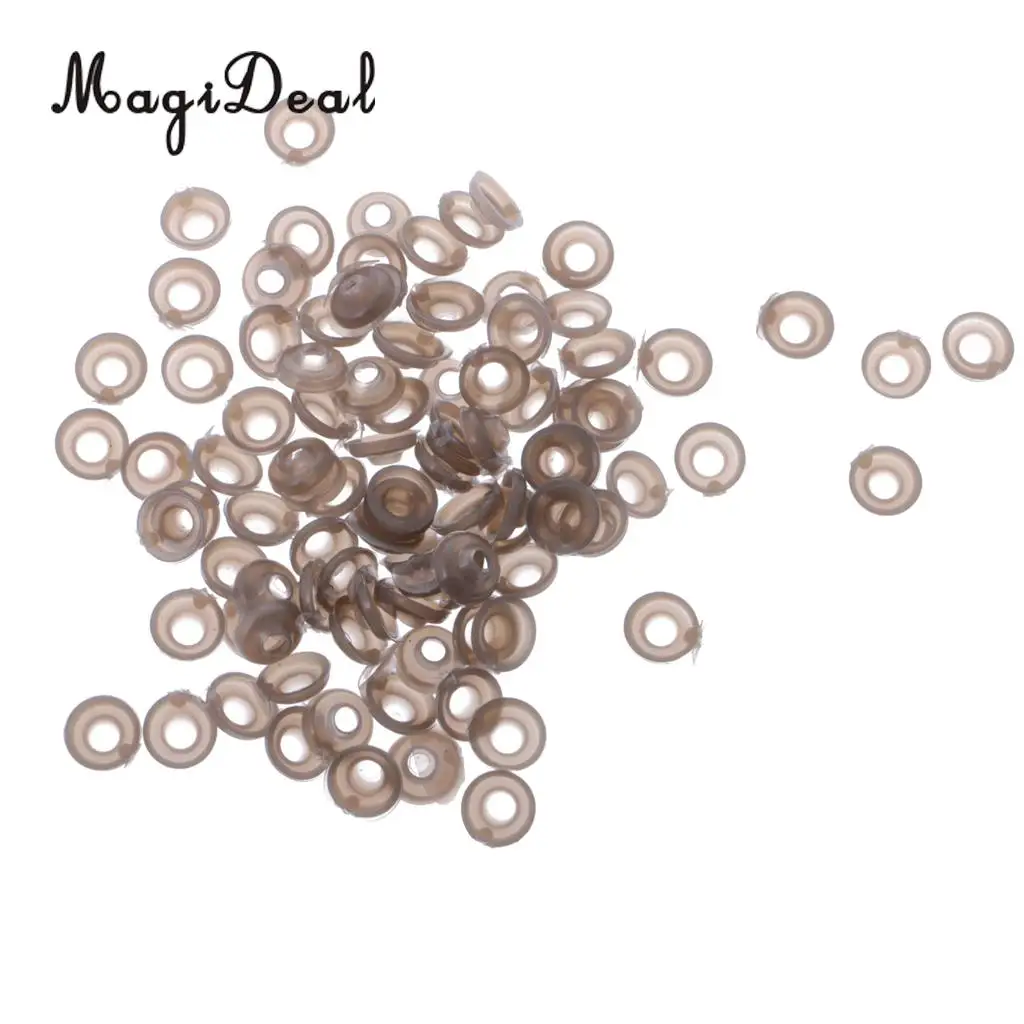 MagiDeal 100Pcs/Pack 9mm Plastic Safety Eyes Nose Washer BACKS for 6-10mm Bear Doll Animal Eye Crafts Children Child DIY Toy