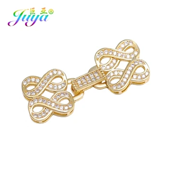 

Juya DIY Women Bead Pearls Bracelet Necklace Making Material Handmade Luxury Copper Connector Buckle Clasps Accessories Supplies