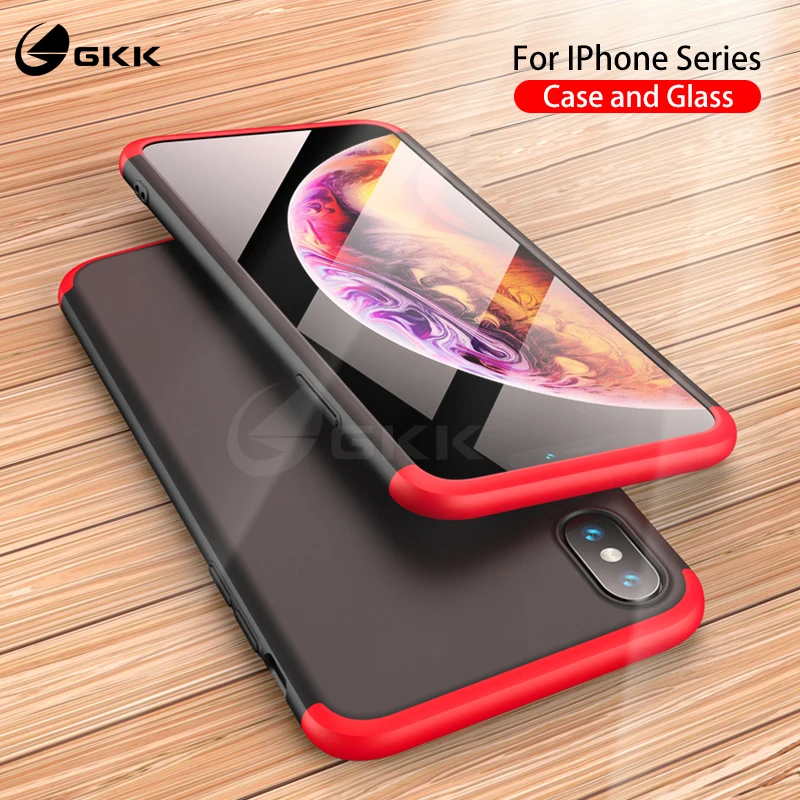 Оригинальный чехол GKK для Apple IPhone X XS Max XR 360 полная защита антидетонационный 3 в 1