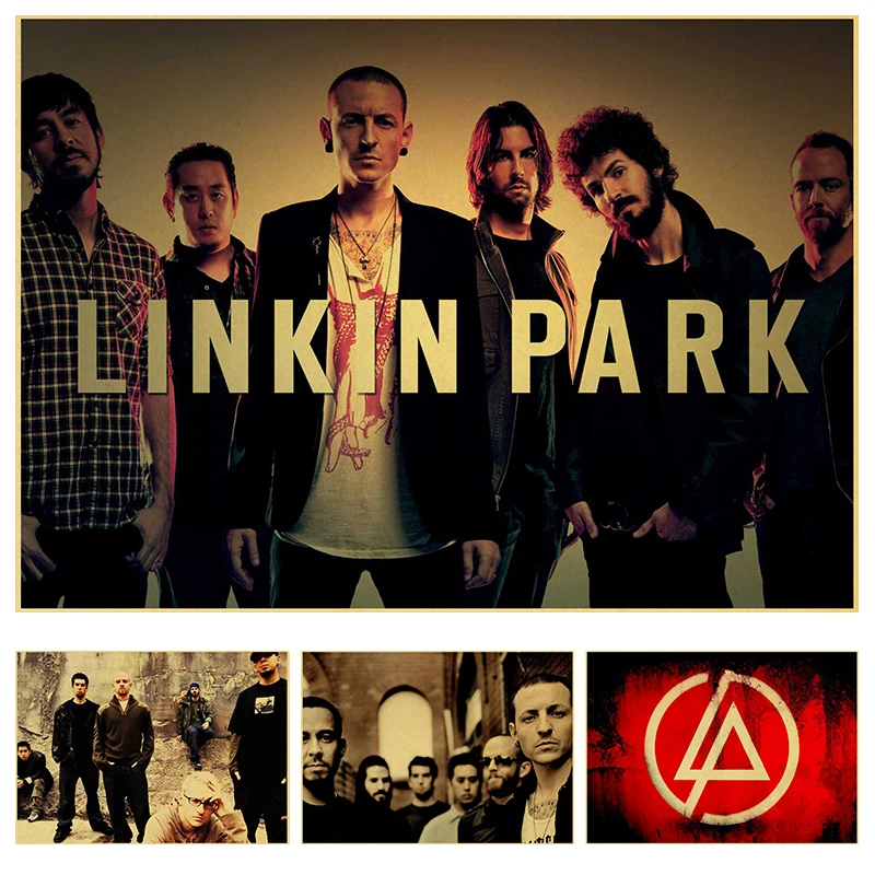 Музыкальная группа LINKIN PARK плакат крафт-бумага Ретро Рок постеры Европейская и американская музыка звезда декоративная живопись для дома