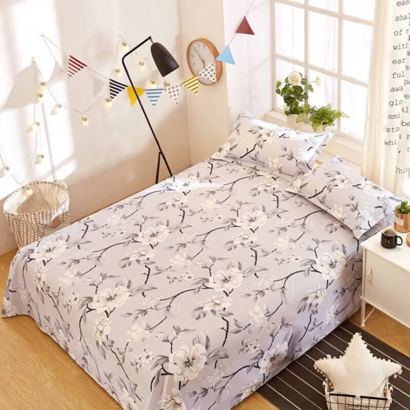 

Bedding Sheet Home textile Floral Printed Fitted Sheets Polyester Mattress Cover Bed Linens Bed Sheet with For Double/King Bed