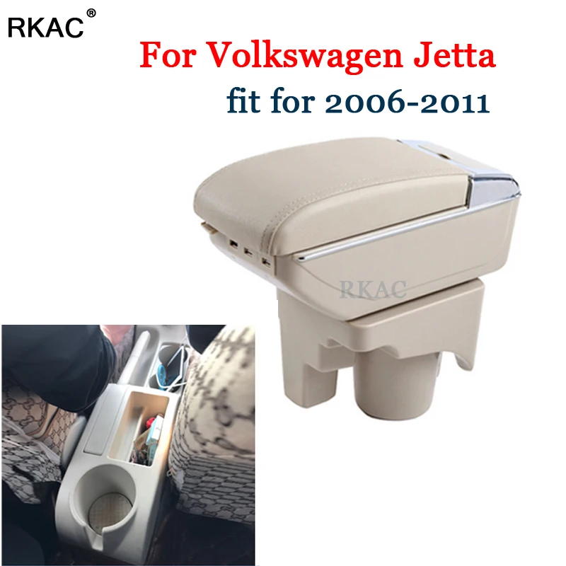 Роскошная USB-розетка RKAC для Volkswagen VW JETTA 2006-2011 двухслойный подлокотник