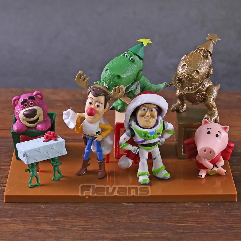 

WCF World Collectable Figure Toy Story Christmas Toys! Woody Buzz Lightyear Hamm Lotso Rex Soldiers 6pcs/set