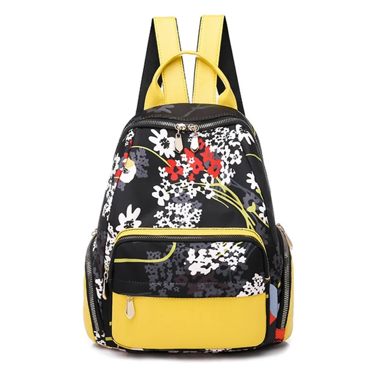 

Women Printing Casual canvas Floral Backpacks For Teenager Girls Travel Large Capacity Anti-Theft Multifunction Backpack