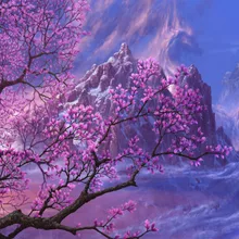 Beautiful peaks Art Hand-painted Creative Digital Oil Painting DIY Painting By Numbers 24 Color Pigment Brush Painting