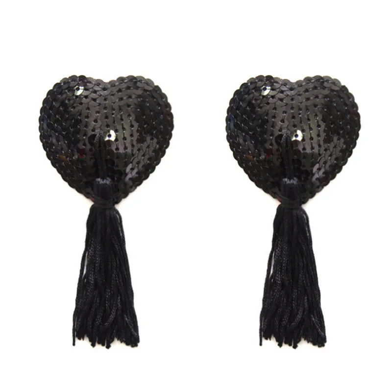 

2pcs Women Lingerie Sequin Tassel Breast Bra Nipple Cover Pasties Stickers Petals New Sexy
