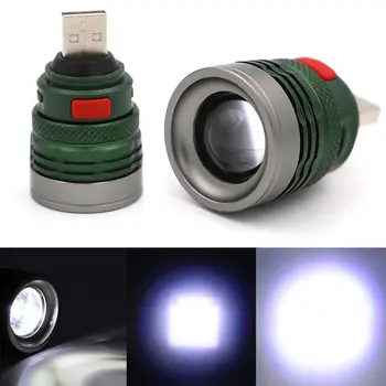 

3 Mode Mini Tactical USB Flash Light Torch Zoom Powerful LED Flashlight Outdoor Travel Lamp CLH@8