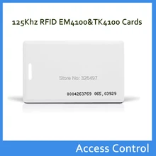 Толстые EM ID карты RFID карты 4100/4102/TK4100 реакции 125 кГц RFID удостоверение личности, пригодный для доступа Управление посещаемость времени