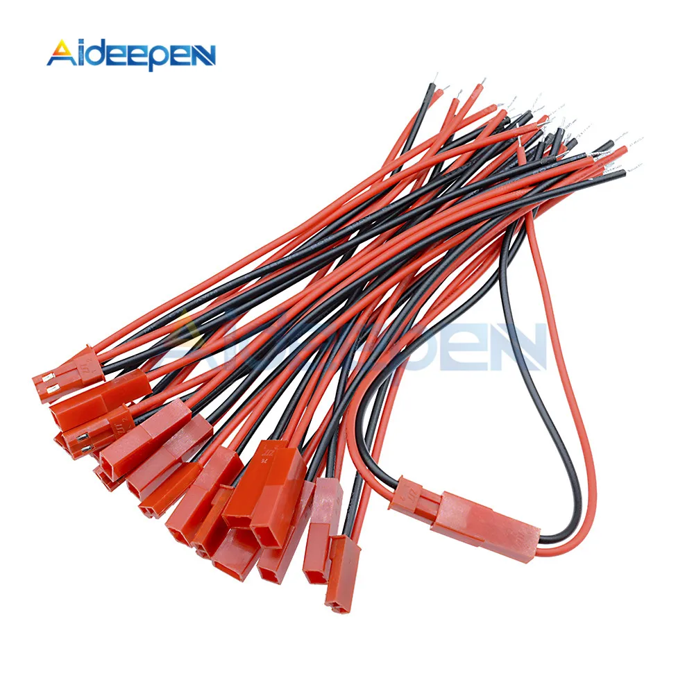 

100mm 50 Set Male & Female Connector JST Plug Cable For RC BEC Battery Helicopter DIY FPV Drone 2 Pin Connectors Terminals
