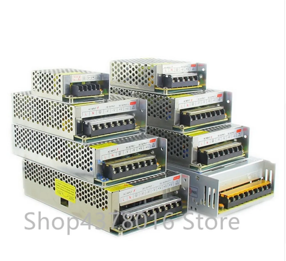 AC 110 V-220 V к DC 5V 12V 24V 1A 2A 3A 5A 10A 15A 20A 30A 50A переключатель питания Драйвер адаптер светодиодный светильник