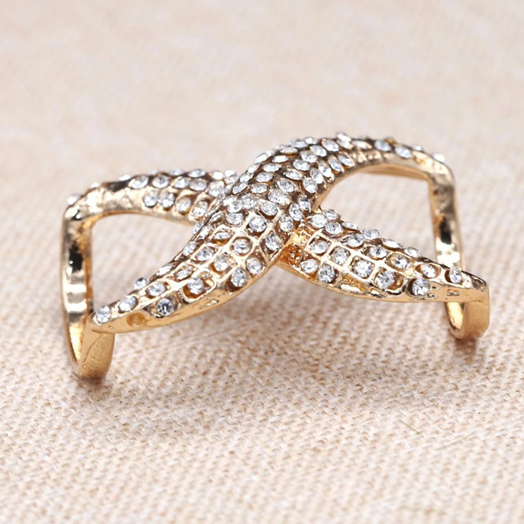 Women Noble Silk Scarf Clips Rings Holder Buckle For Wedding Party