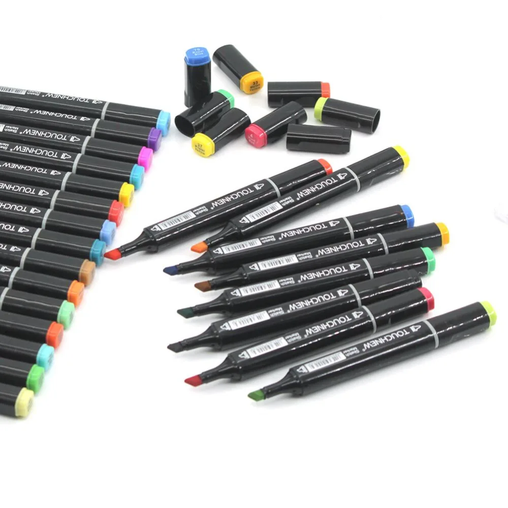 TOUCHNEW 30/40/60/80/168 цветов набор маркеров для живописи на спиртовой основе ручки, маркеры для рисования манга дизайн для художника поставки