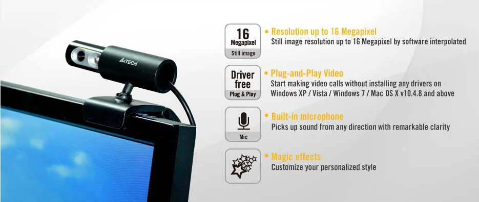 New 16mp Hd Video Webcam Pk 838g Anti Glare Webcam For Mac Pc Laptopc Hd Webcam Webcam Webcamwebcam Hd Aliexpress