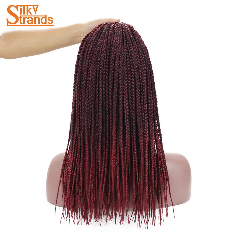 Silky Strands Ombre Micro Box Braids Crochet Hair Extensions Synthetic