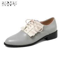 XiuNingYan/Женская Базовая обувь на плоской подошве; обувь ручной работы из натуральной кожи на шнуровке с бахромой; повседневная женская обувь; большие размеры