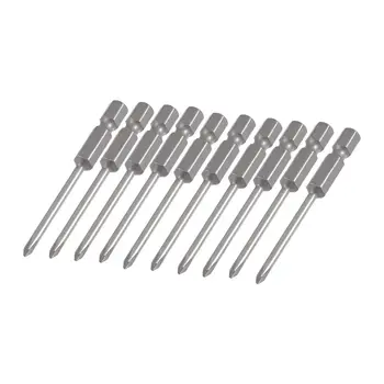 

10 Pcs 1/4" Hex 65mm Length 3mm Phillips PH0 Magnetic Screwdriver Bits