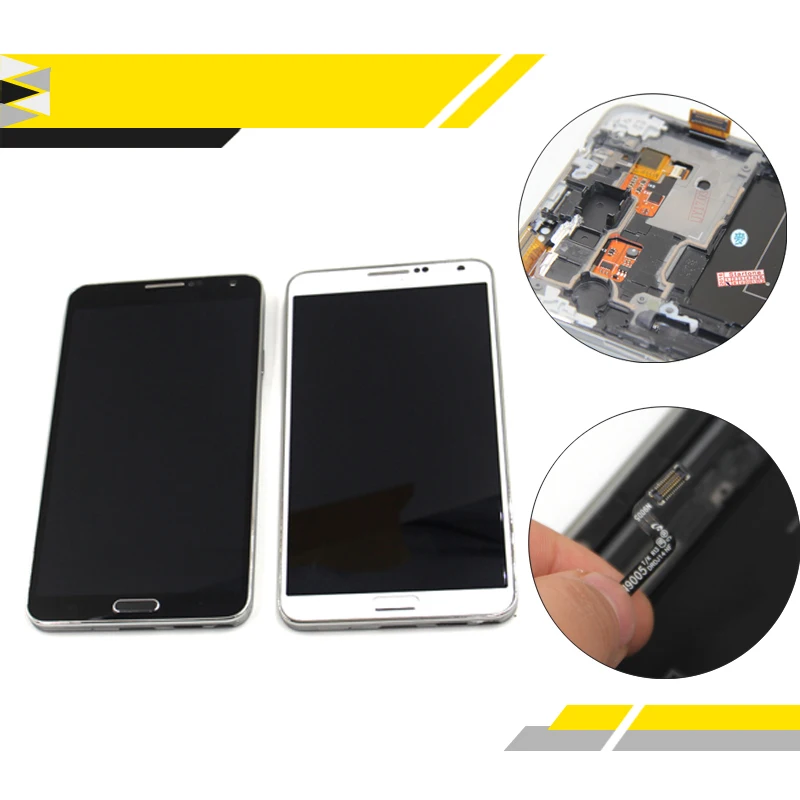 

100% Tested LCD Compatible for Samsung Galaxy Note3 Note 3 N9005 N900A LCD Display Touch Screen Digitizer assembly With Frame
