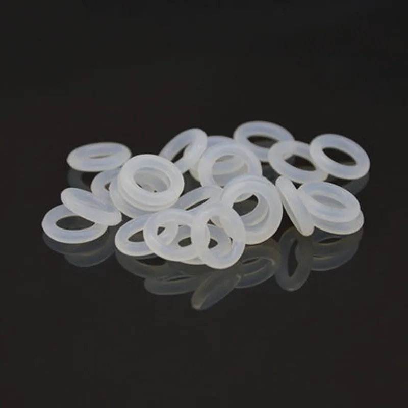 

10pcs 3mm wire diameter white silicone O-ring outer waterproof insulation rubber band 50mm-75mm outer diameter