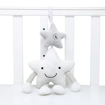 

Newborn Baby Rattles Toy Infant Bed Crib Stroller Hanging Soft Plush Star Music Doll Toddler Appease Wind Bell Children Christma