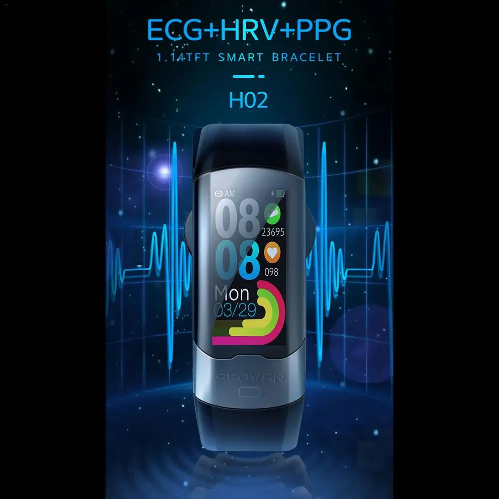 ECG спортивный смарт-браслет кровяное давление кислород пульсометр смарт-браслет Модный унисекс спортивный фитнес-браслет