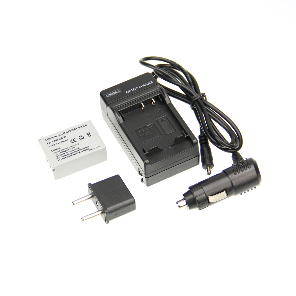 1pcs NB 7L NB7L NB 7L Li ion Camera Battery + Charger + Car Charger For