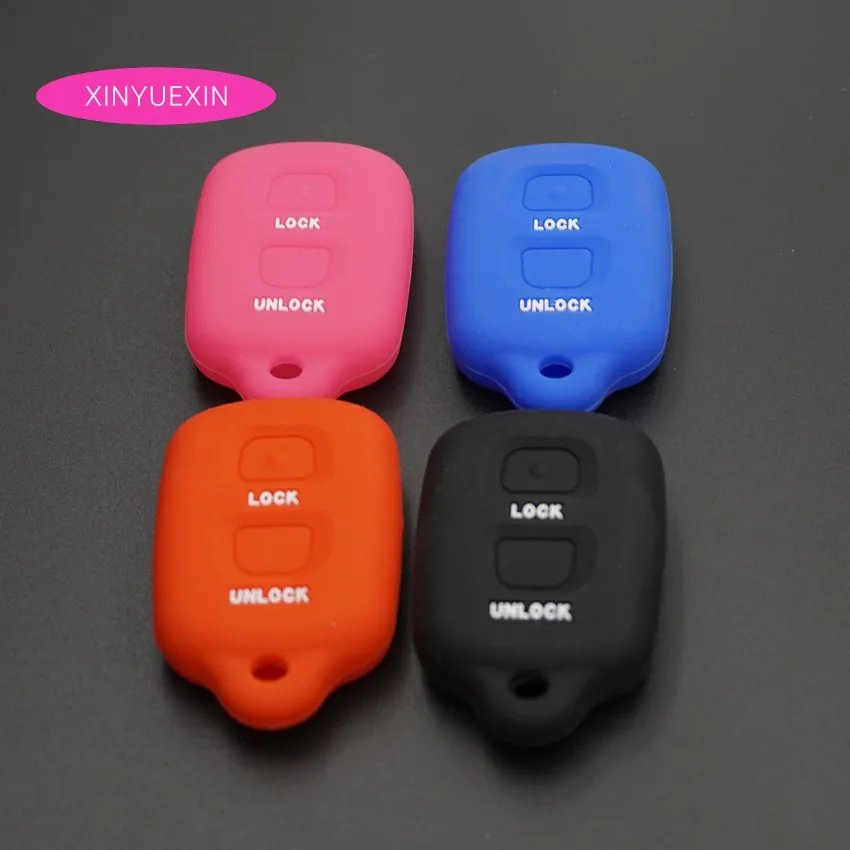 Xinyuexin Silicone Car Key Cover FOB Case For Toyota RAV4/Corolla 98