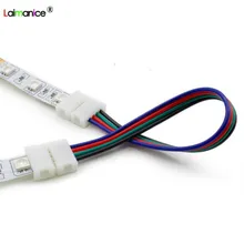 5 шт. 10 мм 4-контактный светодиодный RGB Разъем 4 Pin для SMD 5050 RGB светодиодный светильник без пайки печатной платы с двумя гнездовыми соединительными кабелями