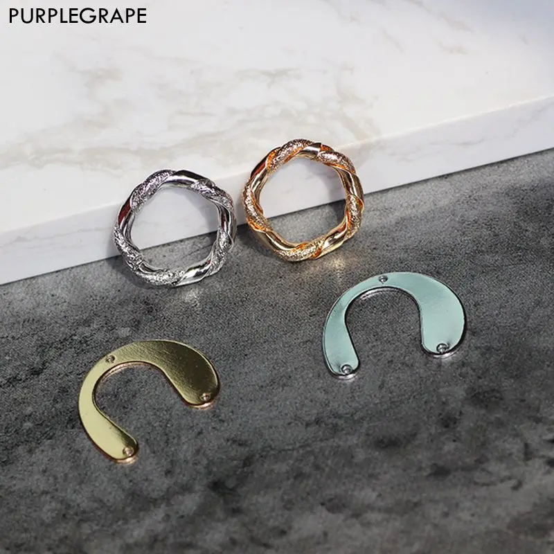 

Color-proof copper irregular round multi-hanging U-shaped pendant DIY personality earrings necklace accessories material tide