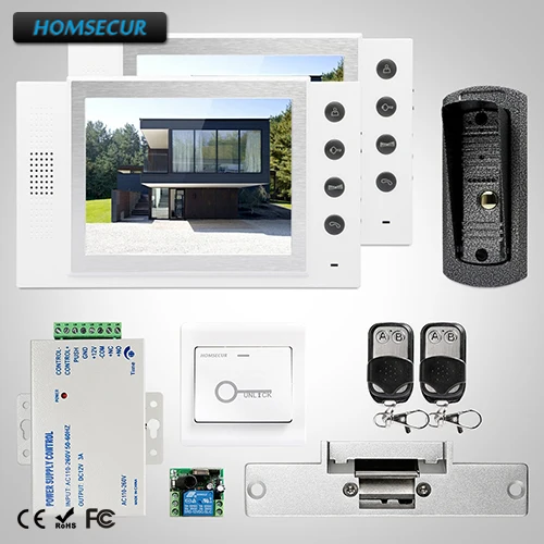 

HOMSECUR 8" Hands-free Video&Audio Smart Doorbell+Intra-monitor Audio Intercom TC041 + TM801-W